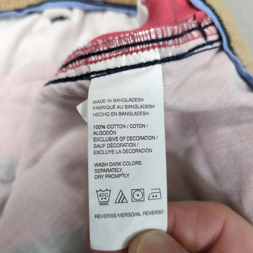 Izod‎ Saltwater Wash Crab Print Twill Shorts Mens 42x10.5